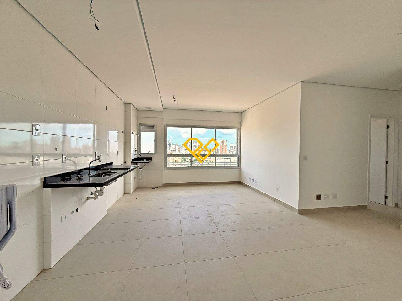 Apartamento à venda no Campo Grande: Sala e cozinha integrada
