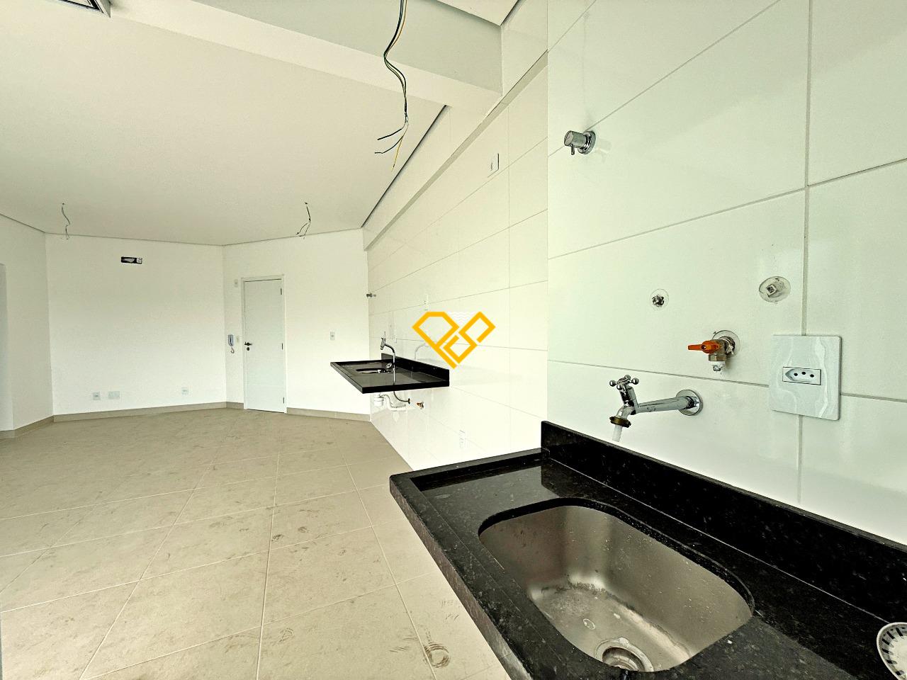 Apartamento à venda no Campo Grande: Sala e cozinha integrada