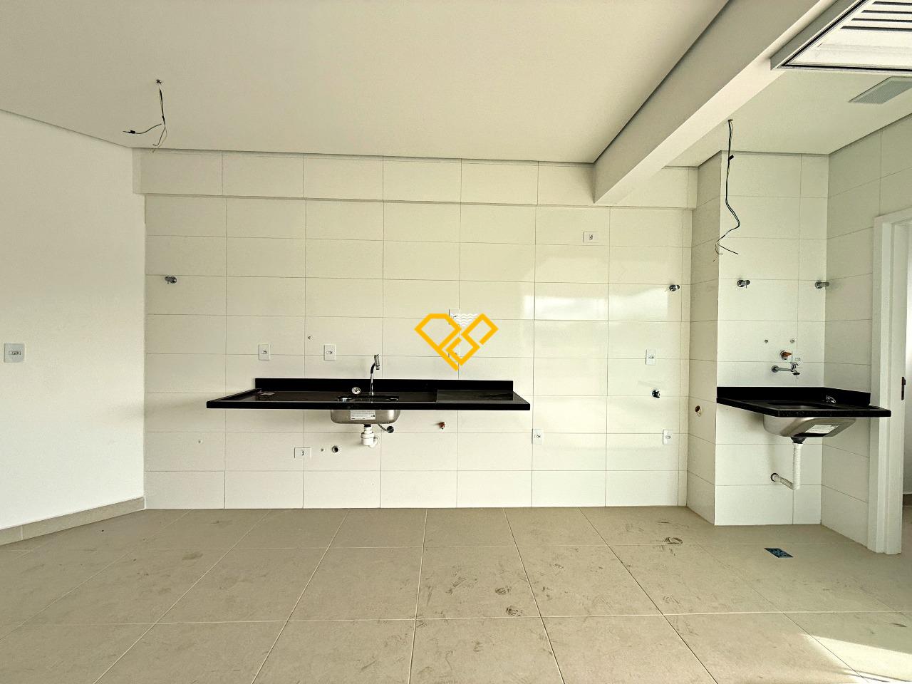 Apartamento à venda no Campo Grande: Sala e cozinha integrada