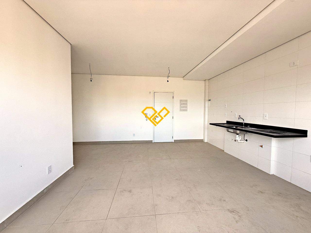 Apartamento à venda no Campo Grande: Sala e cozinha integrada