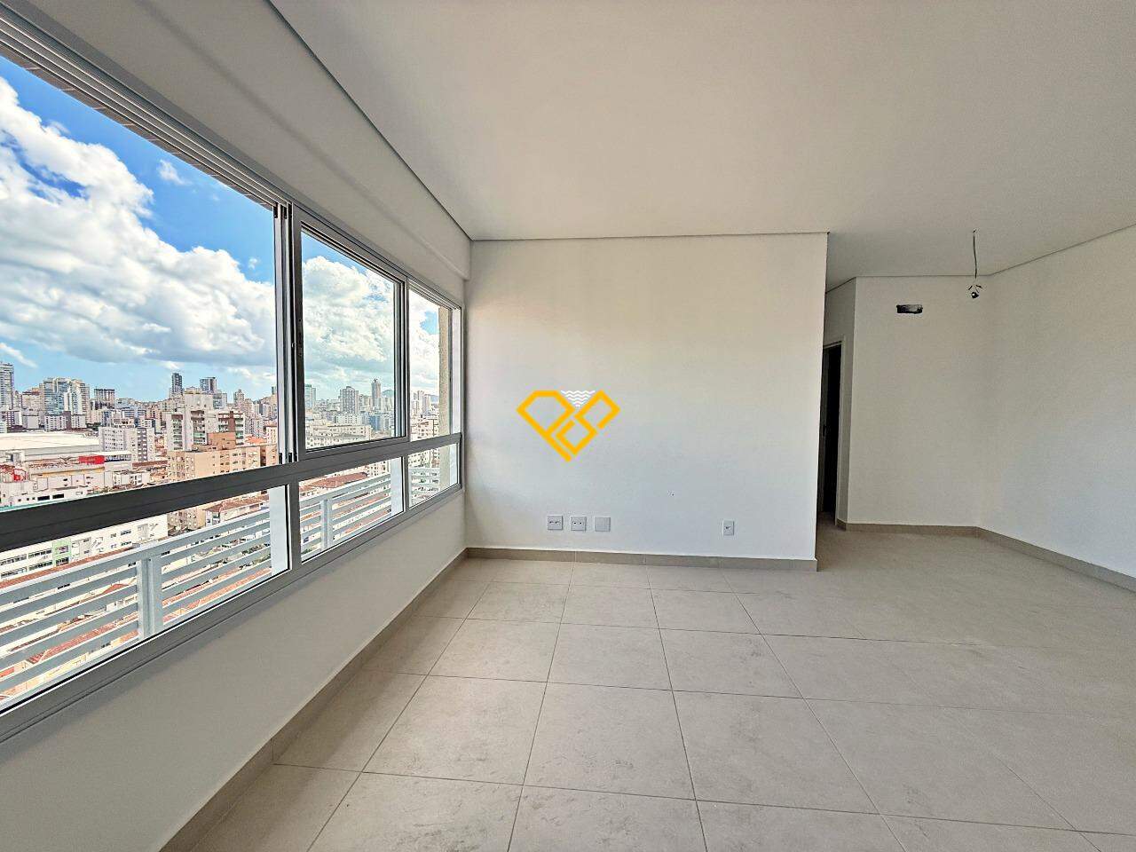 Apartamento à venda no Campo Grande: Sala e cozinha integrada