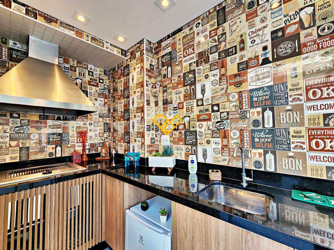 Garden à venda no Embaré: Varanda com churrasqueira