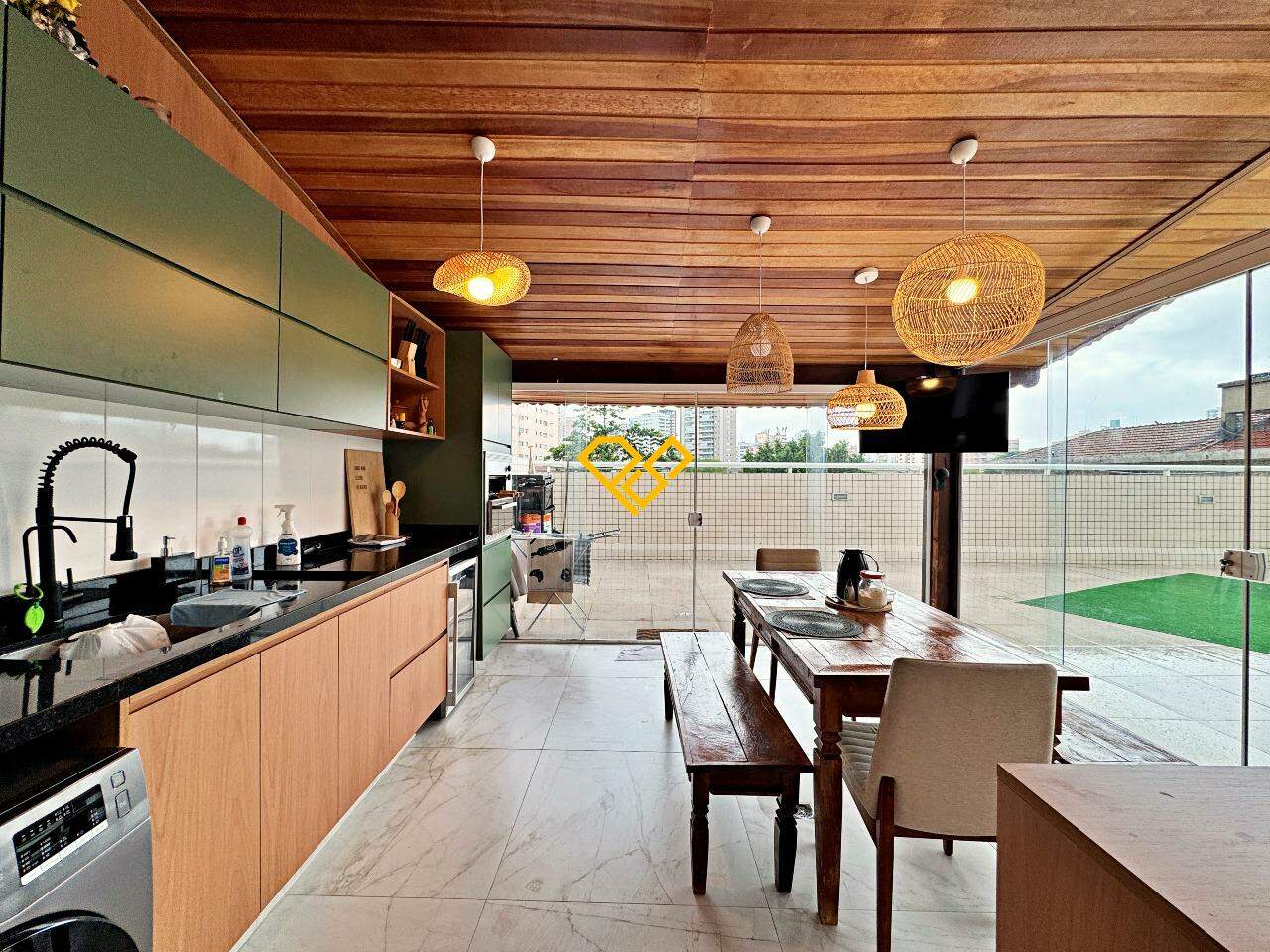 Garden à venda no Ponta da Praia: Área gourmet