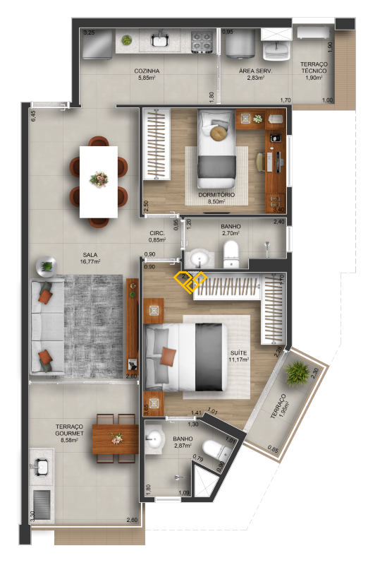 Apartamento à venda no Gonzaga: