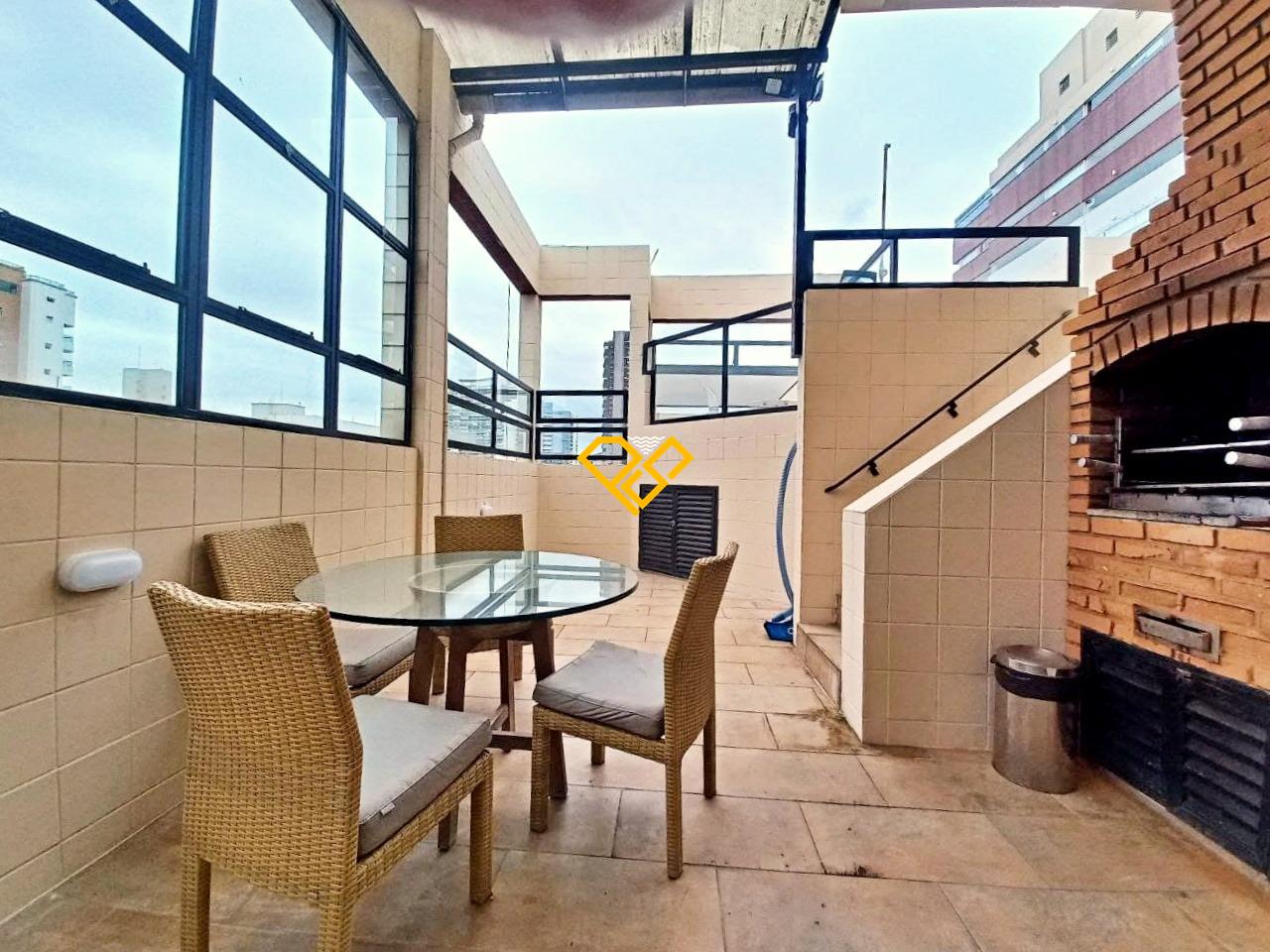 Cobertura à venda no Gonzaga: Área gourmet com churrasqueira