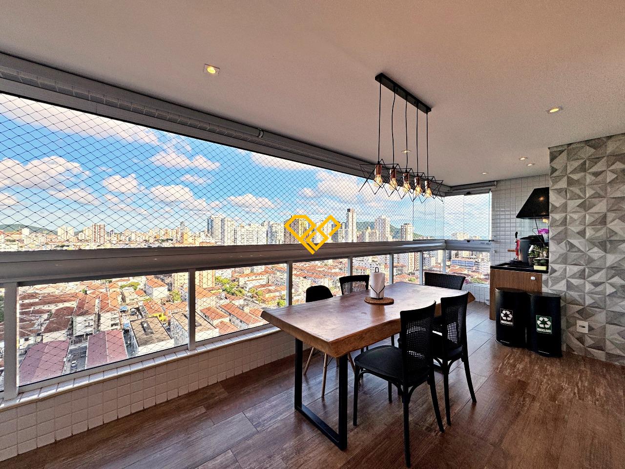 Apartamento à venda no Embaré: Varanda