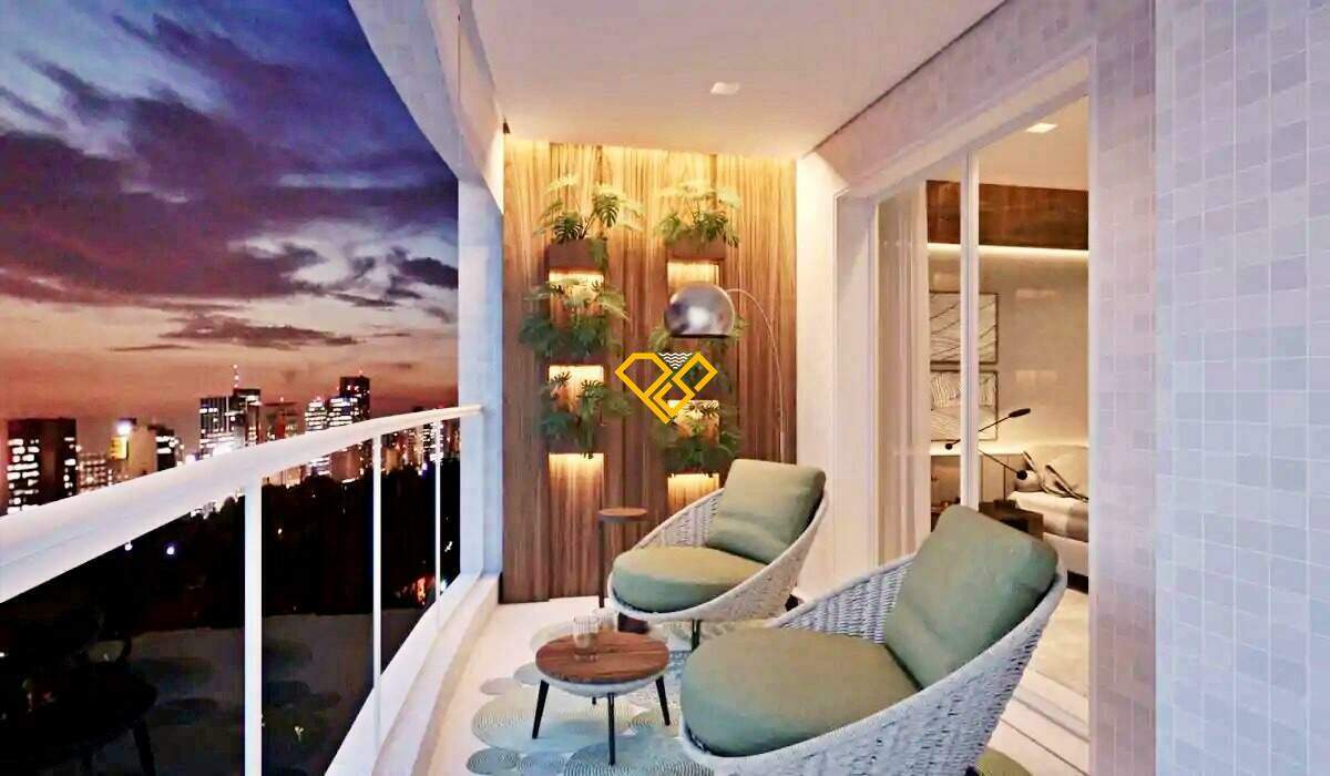 Apartamento à venda no Ponta da Praia: varanda master e suíte 2