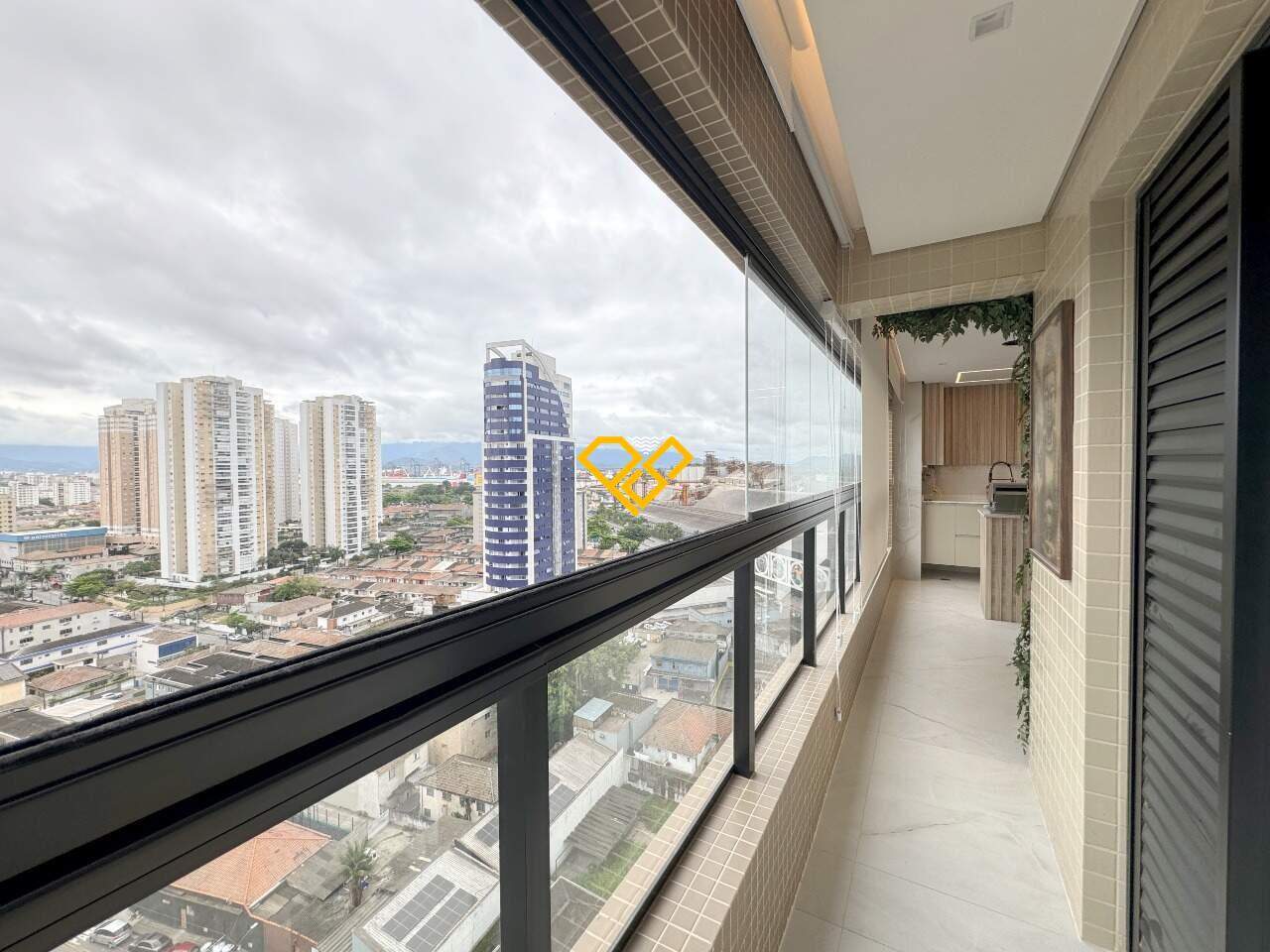 Apartamento à venda no Ponta da Praia: Varanda dos dormitórios
