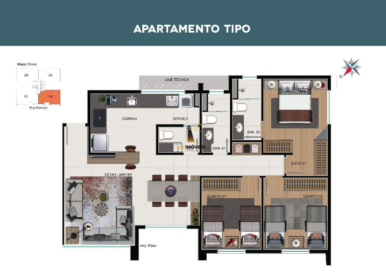 Apartamento à venda com 3 quartos, 86m² - Foto 7