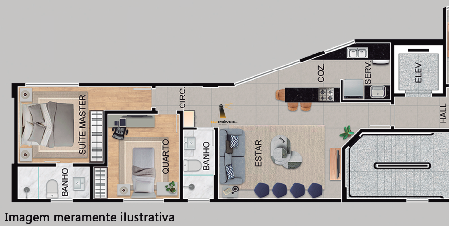 Apartamento à venda com 2 quartos, 63m² - Foto 2