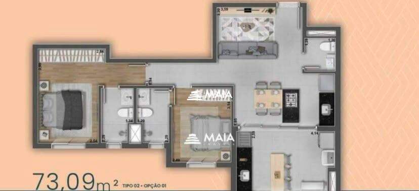 Apartamento à venda no Santa Maria: 