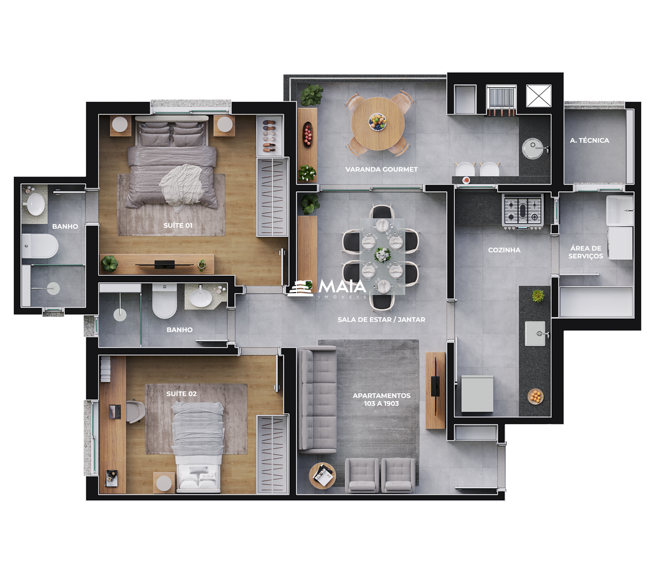 Apartamento à venda no Mercês: 