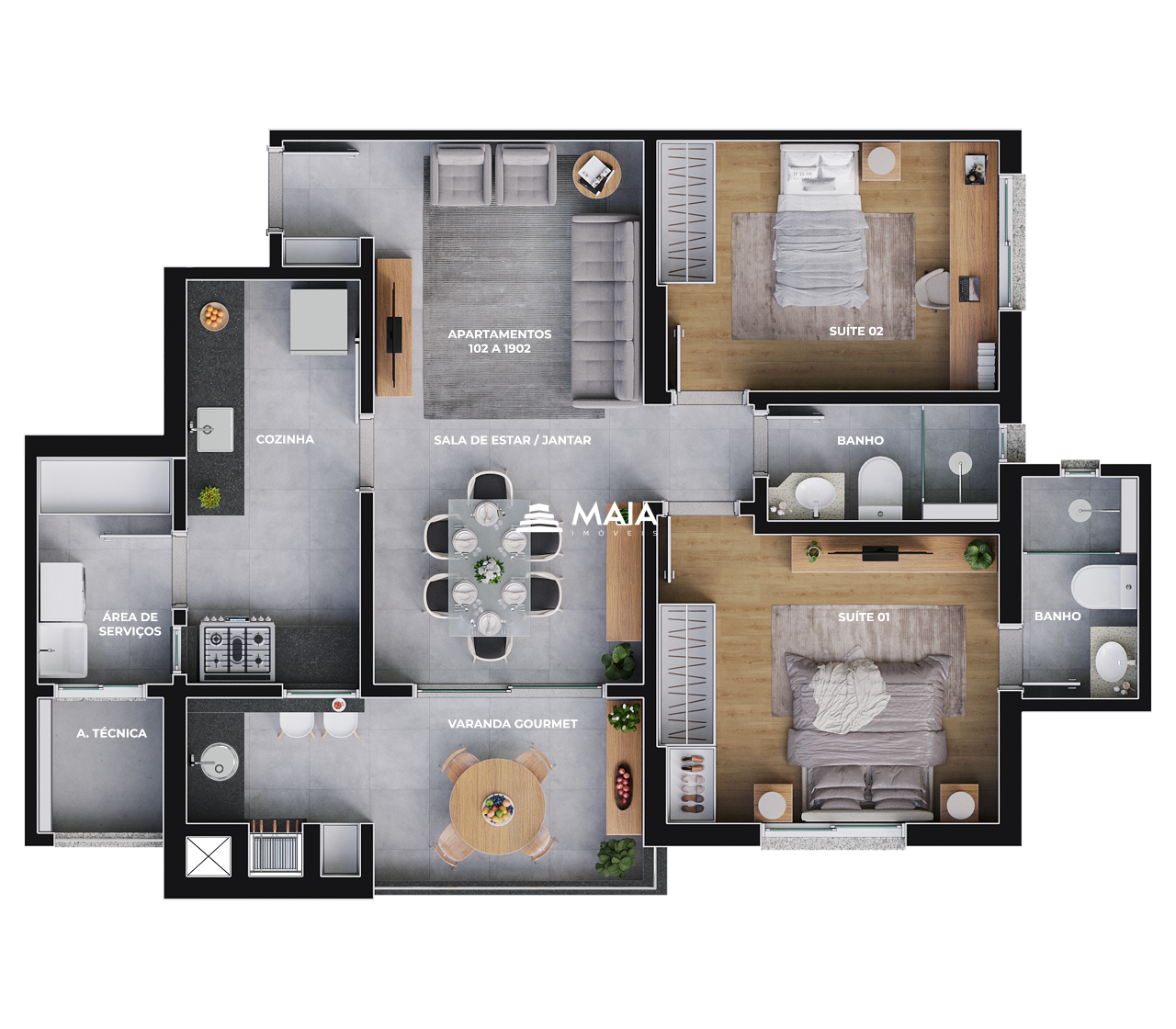 Apartamento à venda no Mercês: 