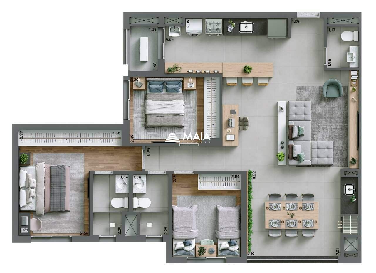 Apartamento à venda no Jardim do Lago: 