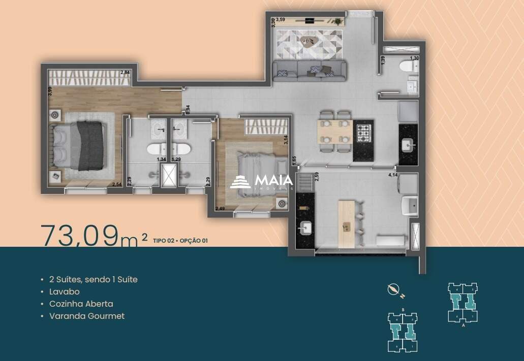 Apartamento à venda no Santa Maria: 
