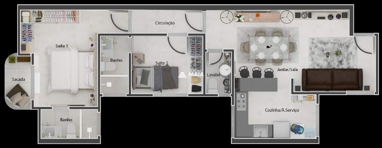 Apartamento à venda no Santa Maria: 