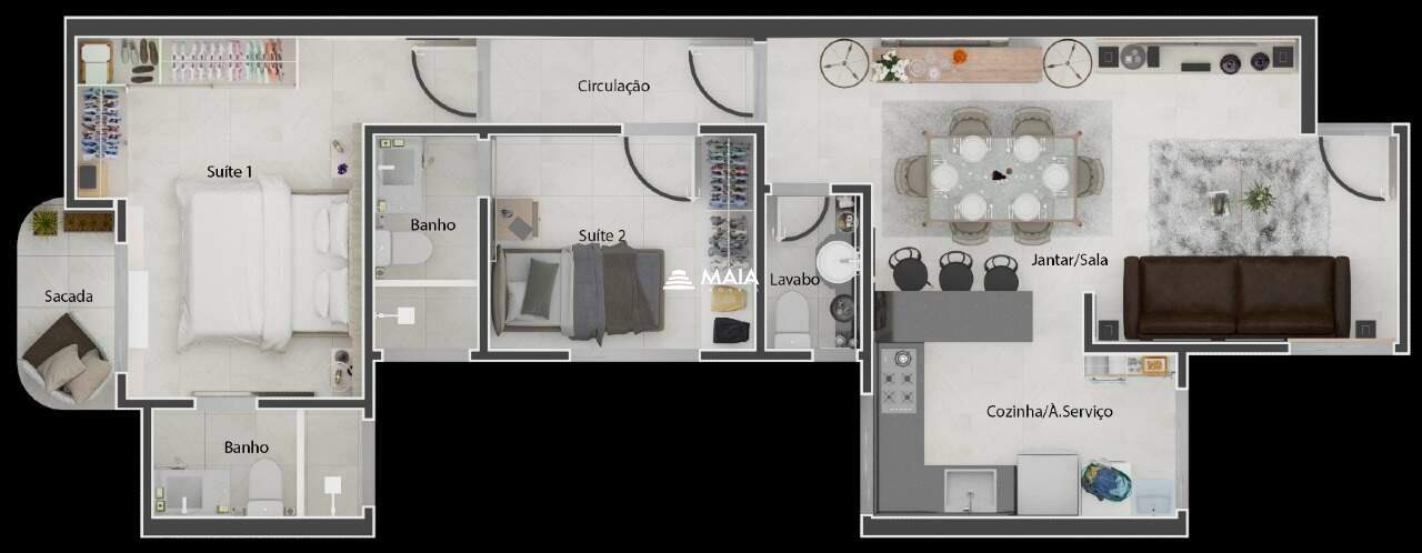 Apartamento à venda no Santa Maria: 