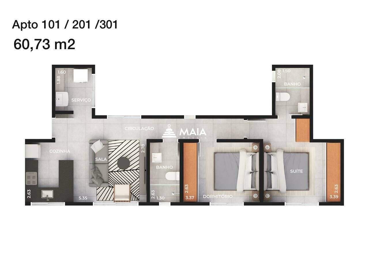 Apartamento à venda no Santa Maria: 