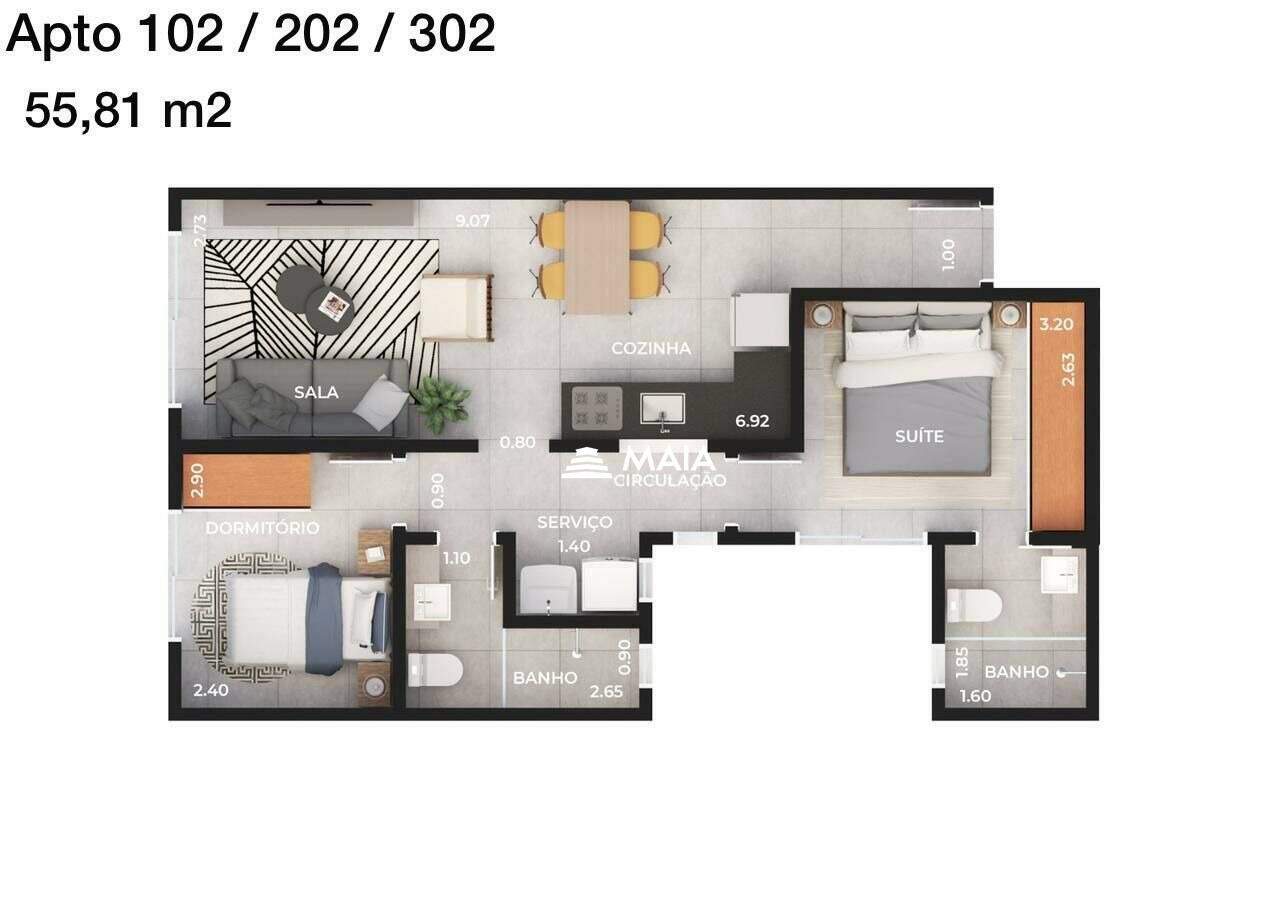 Apartamento à venda no Santa Maria: 