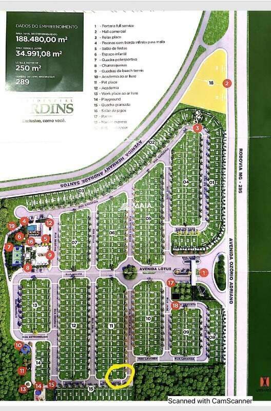 Terreno em Condomínio à venda no Residencial Jardins, Condomínio : 