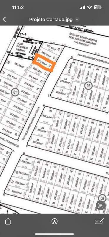 Terreno/Área à venda no Jardim Libânio: 