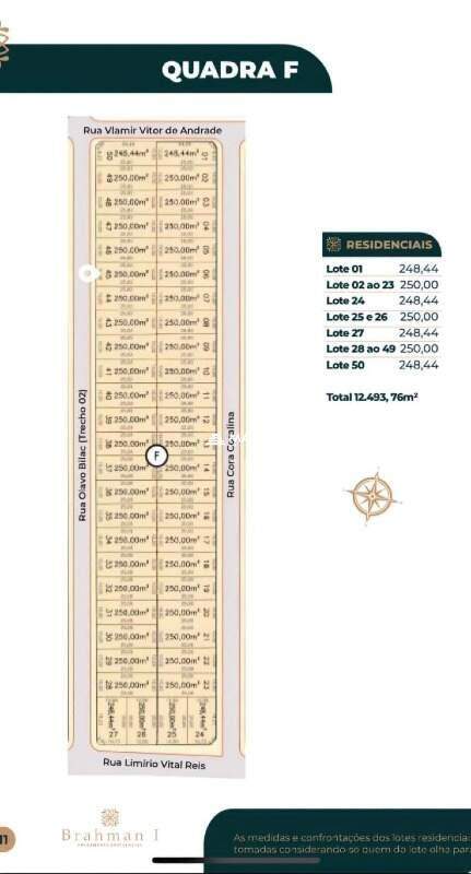 Terreno em Condomínio à venda no Condomínio Brahma I: 