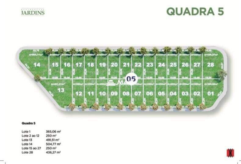 Terreno a venda no Condomínio Residencial Jardins 