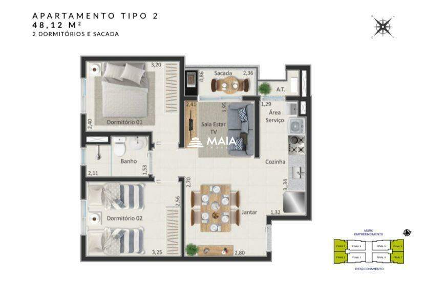 Apartamento à venda no Santa Marta: 