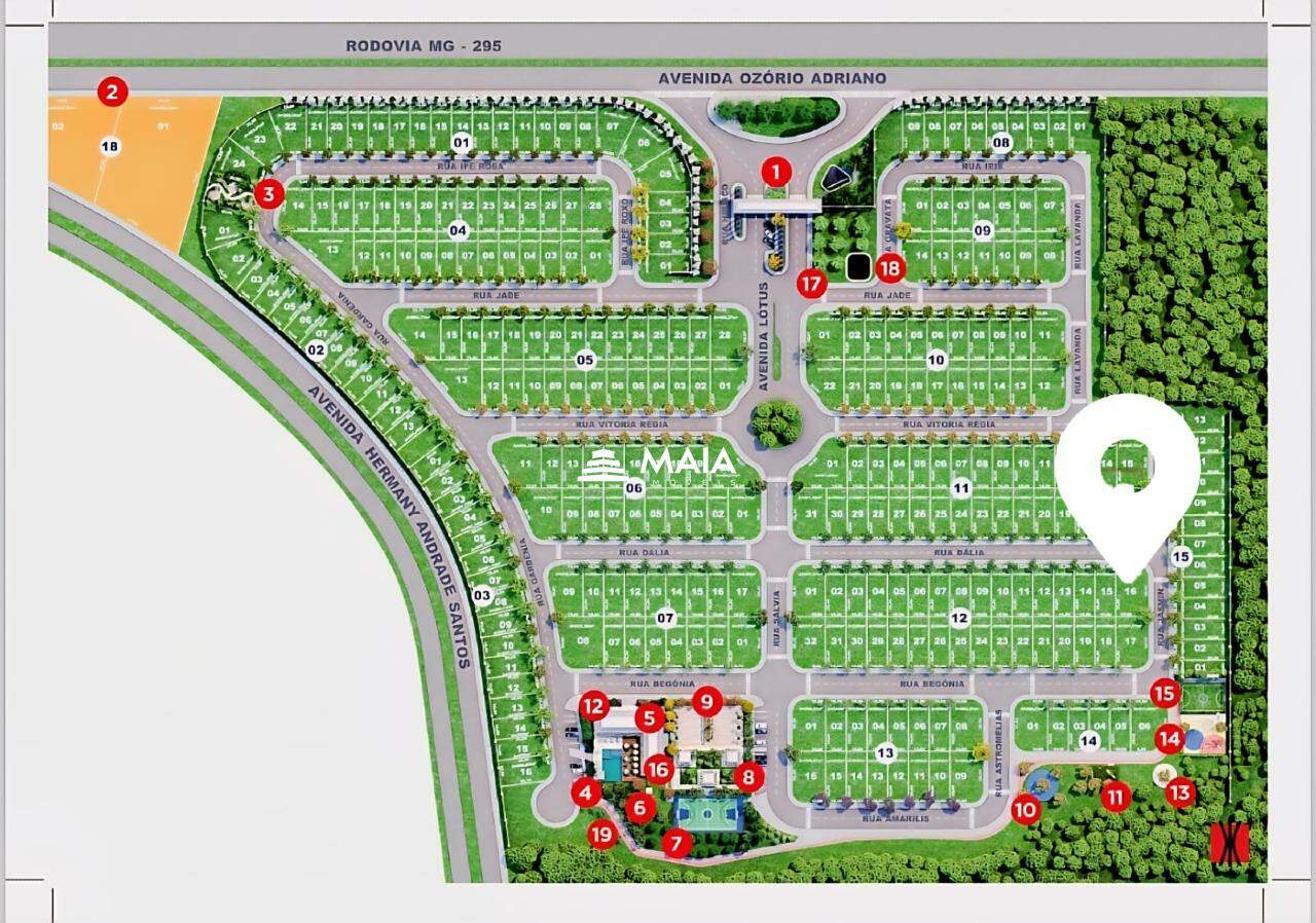 Terreno em Condomínio à venda no Residencial Jardins, Condomínio : 