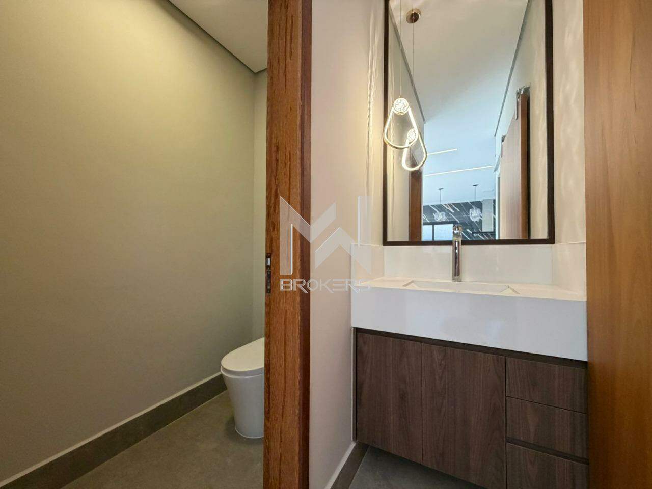 Casa em Condomínio à venda no Terras de Santa Teresa: lavabo