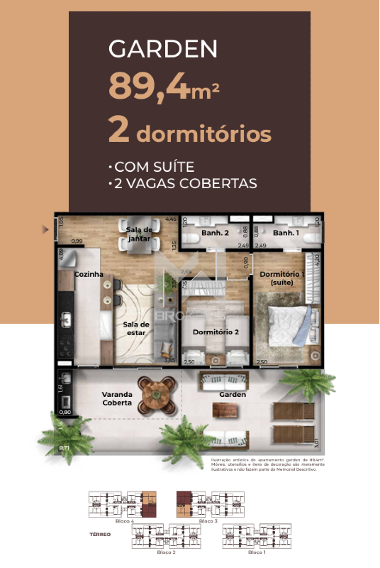 Apartamento à venda no Swiss Park: plantas