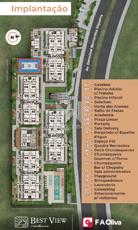 Apartamento à venda no Swiss Park: implantação