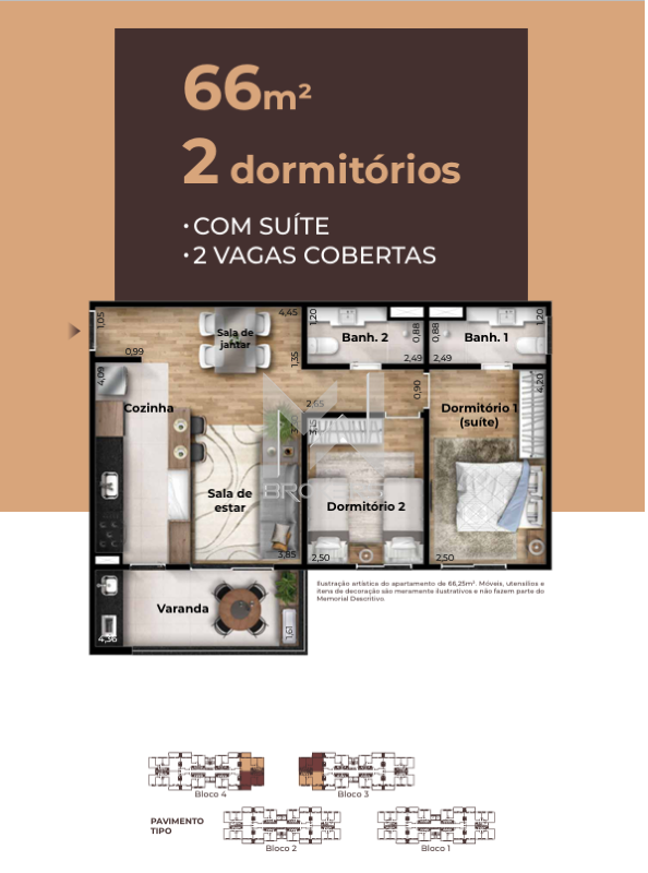 Apartamento à venda no Swiss Park: plantas