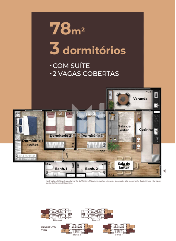 Apartamento à venda no Swiss Park: plantas