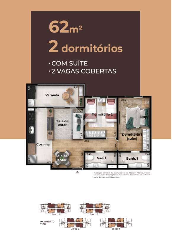 Apartamento à venda no Swiss Park: plantas