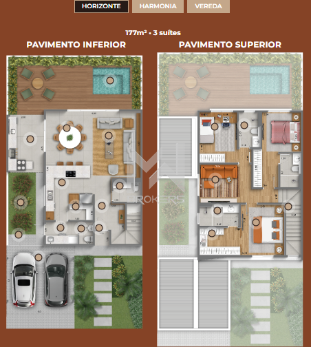 Casa em Condomínio à venda no Alphaville: planta horizonte