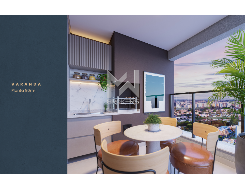 Apartamento à venda no Cambuí: varanda