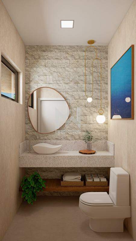 Casa em Condomínio à venda no Loteamento Vale Azul I: Lavabo
