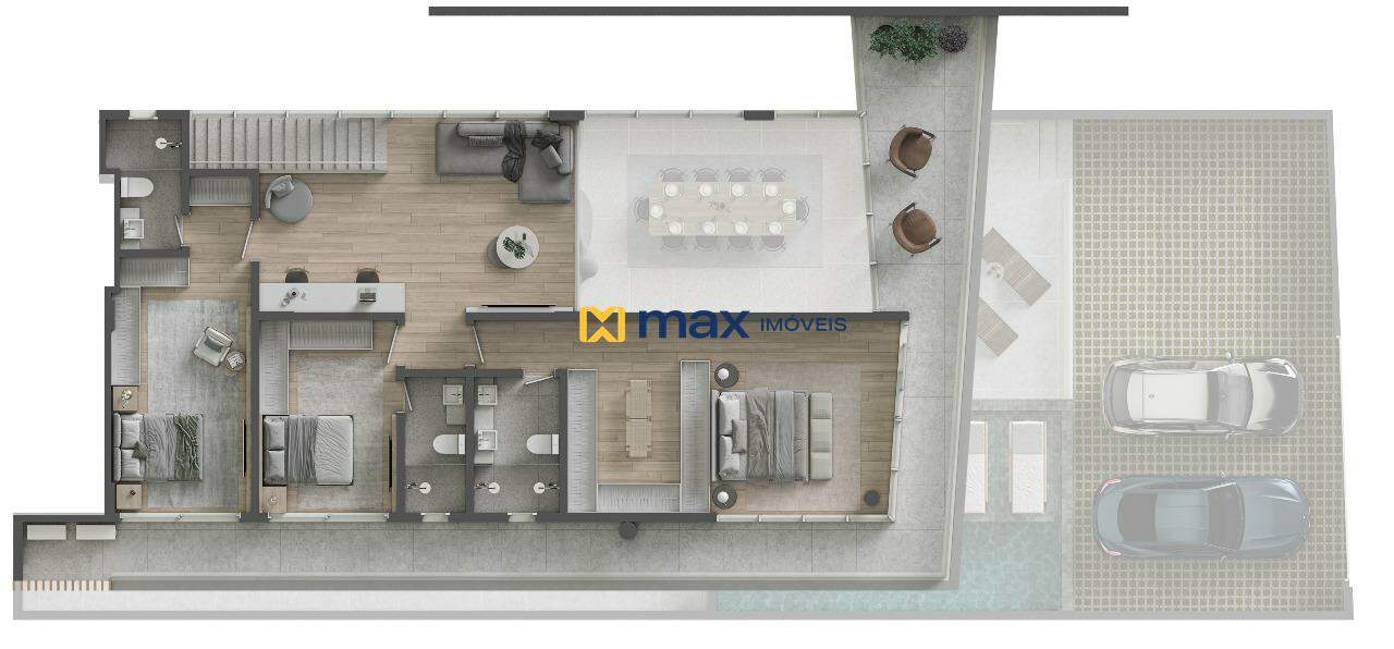Apartamento à venda no Praia Brava: Planta duplex garden 01