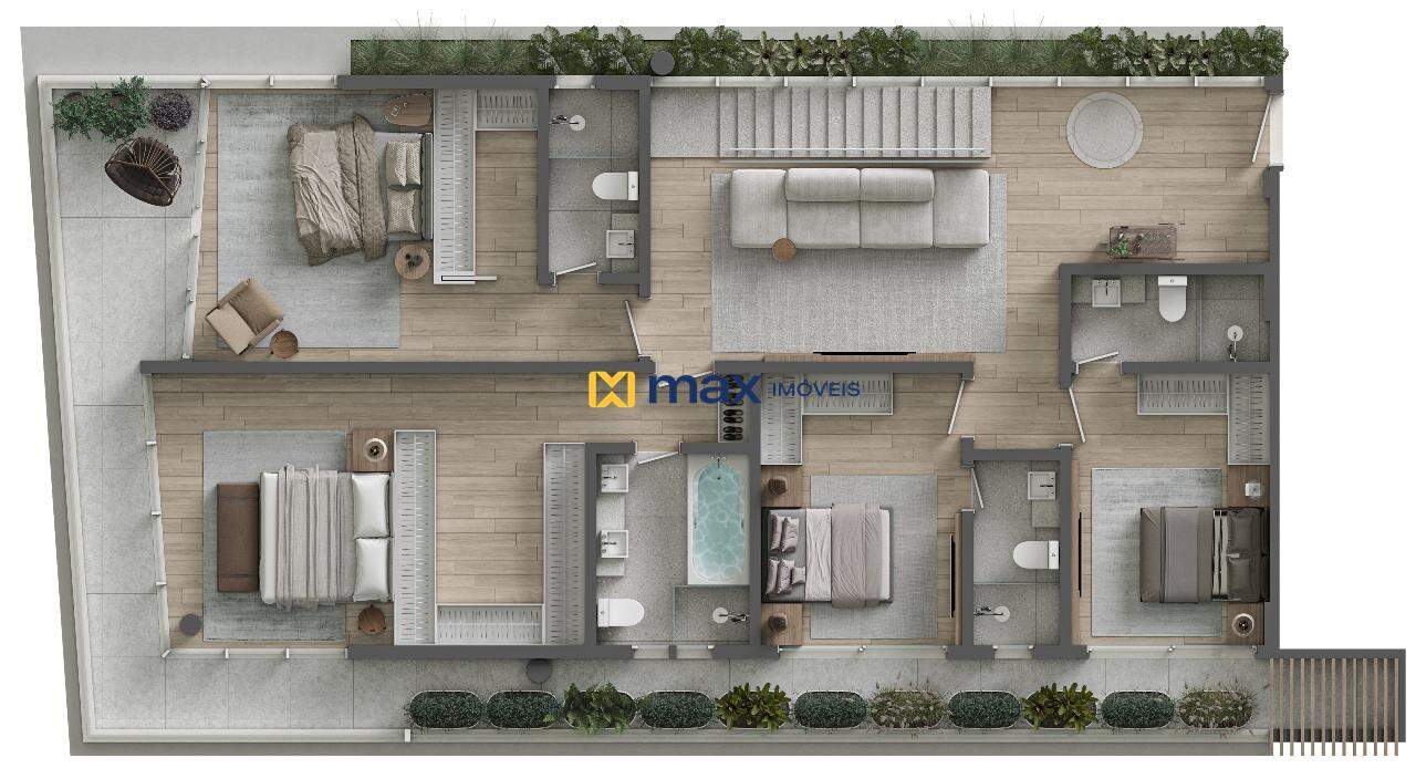 Apartamento à venda no Praia Brava: Planta triplex 05