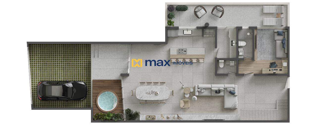 Apartamento à venda no Praia Brava: Planta duplex garden 02