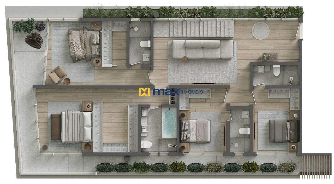 Apartamento à venda no Praia Brava: Planta triplex 05