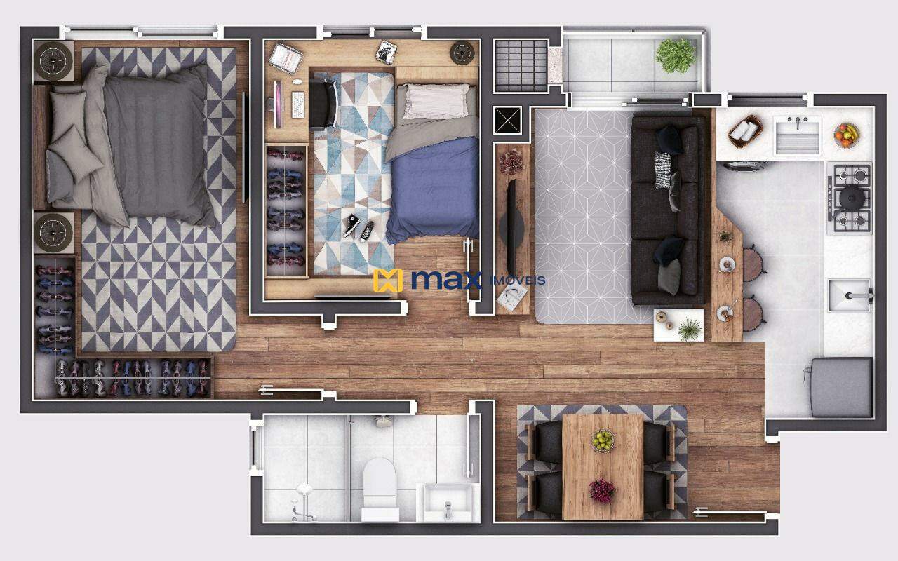 Apartamento à venda no Cordeiros: Planta apartamento