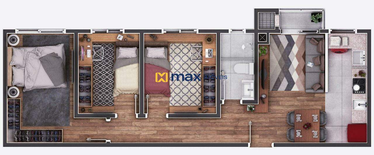 Apartamento à venda no Cordeiros: Planta apartamento