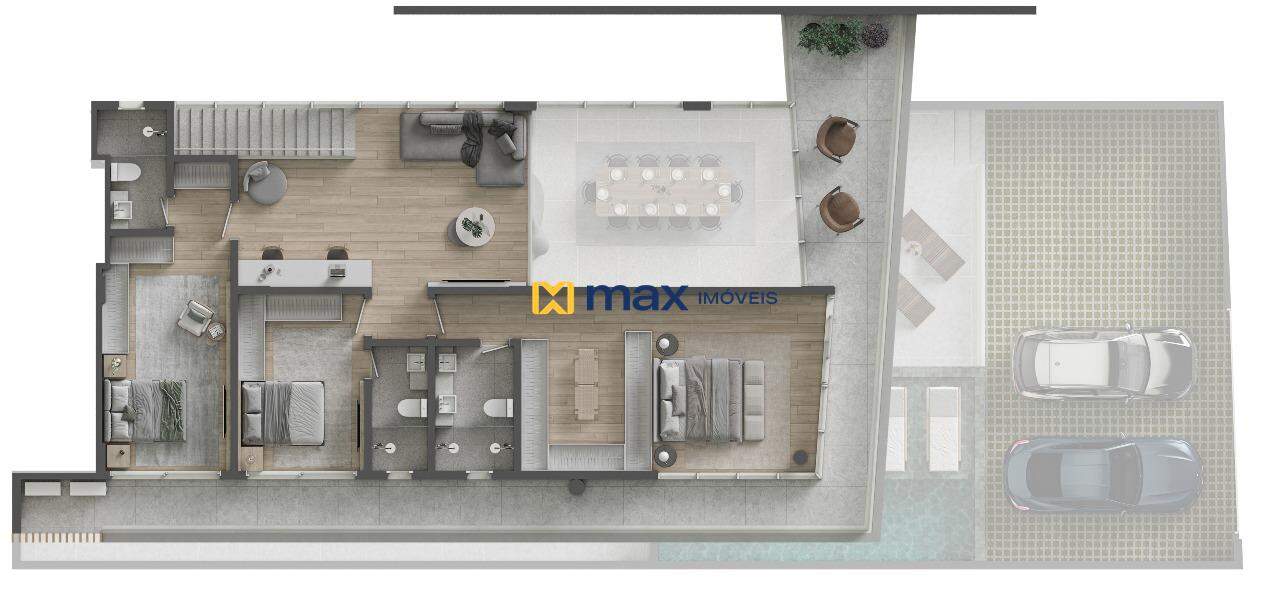 Cobertura à venda no Praia Brava: Planta duplex garden 01