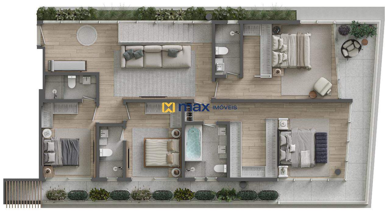 Cobertura à venda no Praia Brava: Planta triplex 05