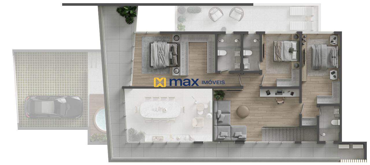Cobertura à venda no Praia Brava: Planta duplex garden 02