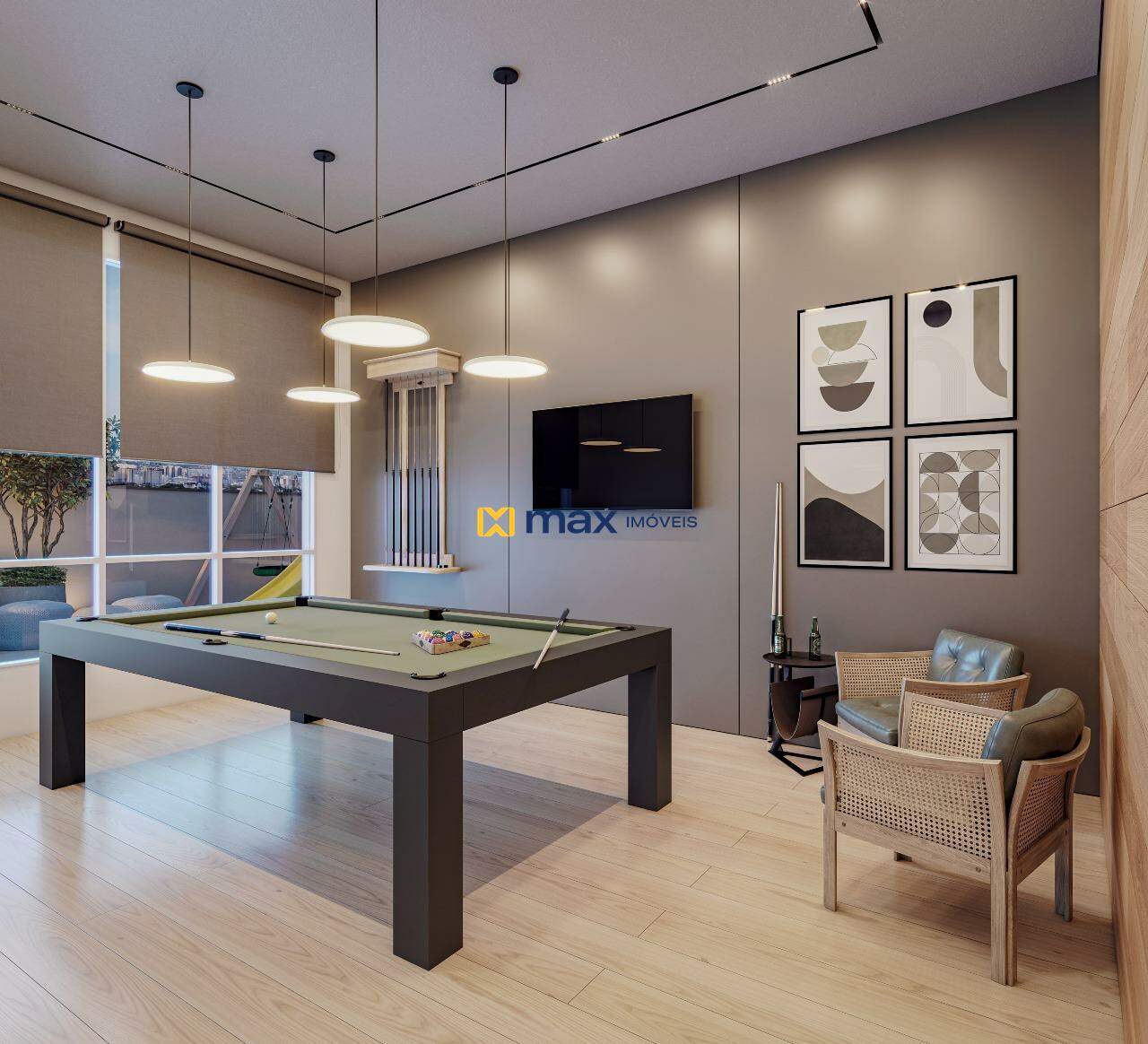 Apartamento à venda no Fazenda: Sala de jogos