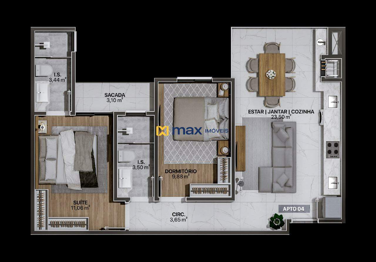 Apartamento à venda no Gravatá: Tipo 04