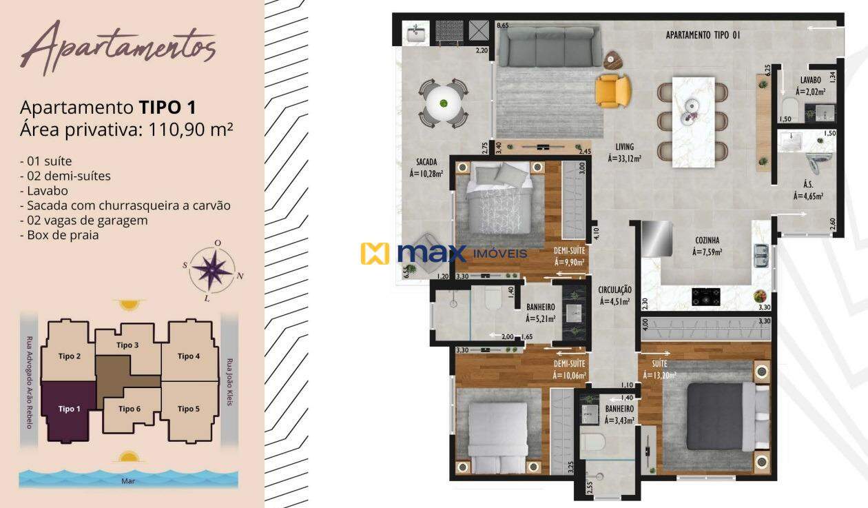 Apartamento à venda no Centro: 